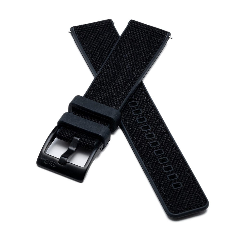 BluShark Two-Piece Strap Canvas & Rubber - Black