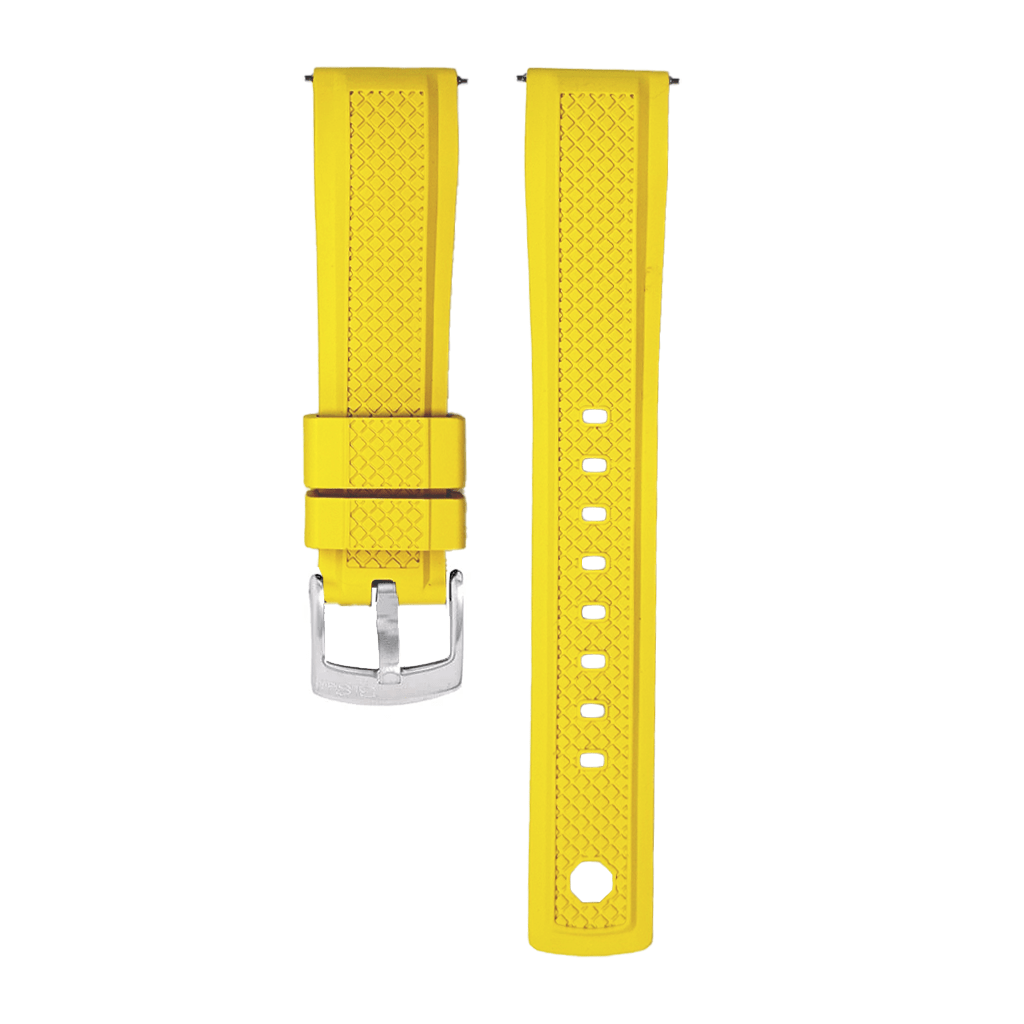 BluShark Two-Piece Strap Crosshatch Rubber - Yellow