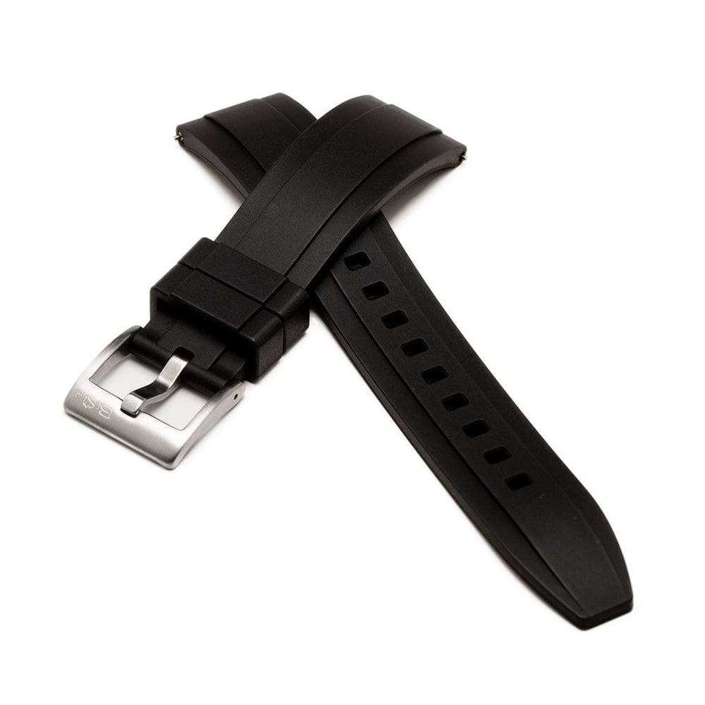 BluShark Two-Piece Strap Ridge Rubber - Black