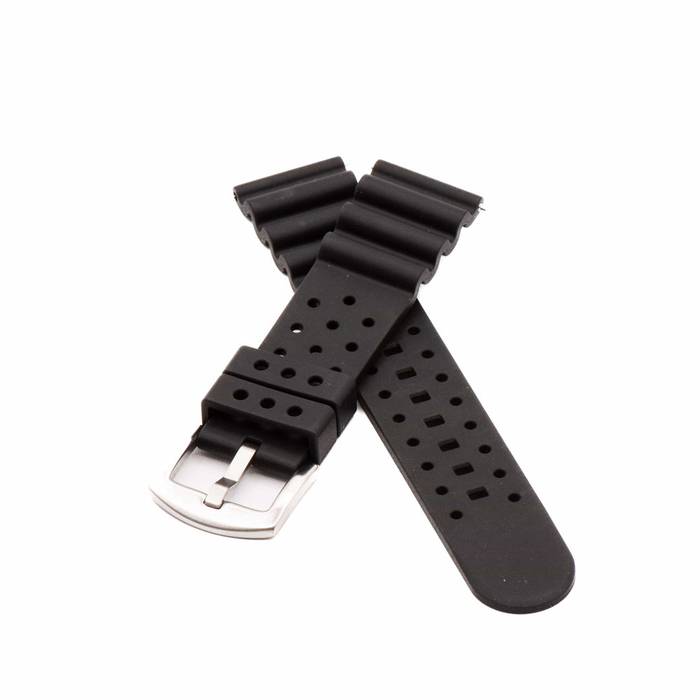 BluShark Two-Piece Strap Sport Rubber - Black