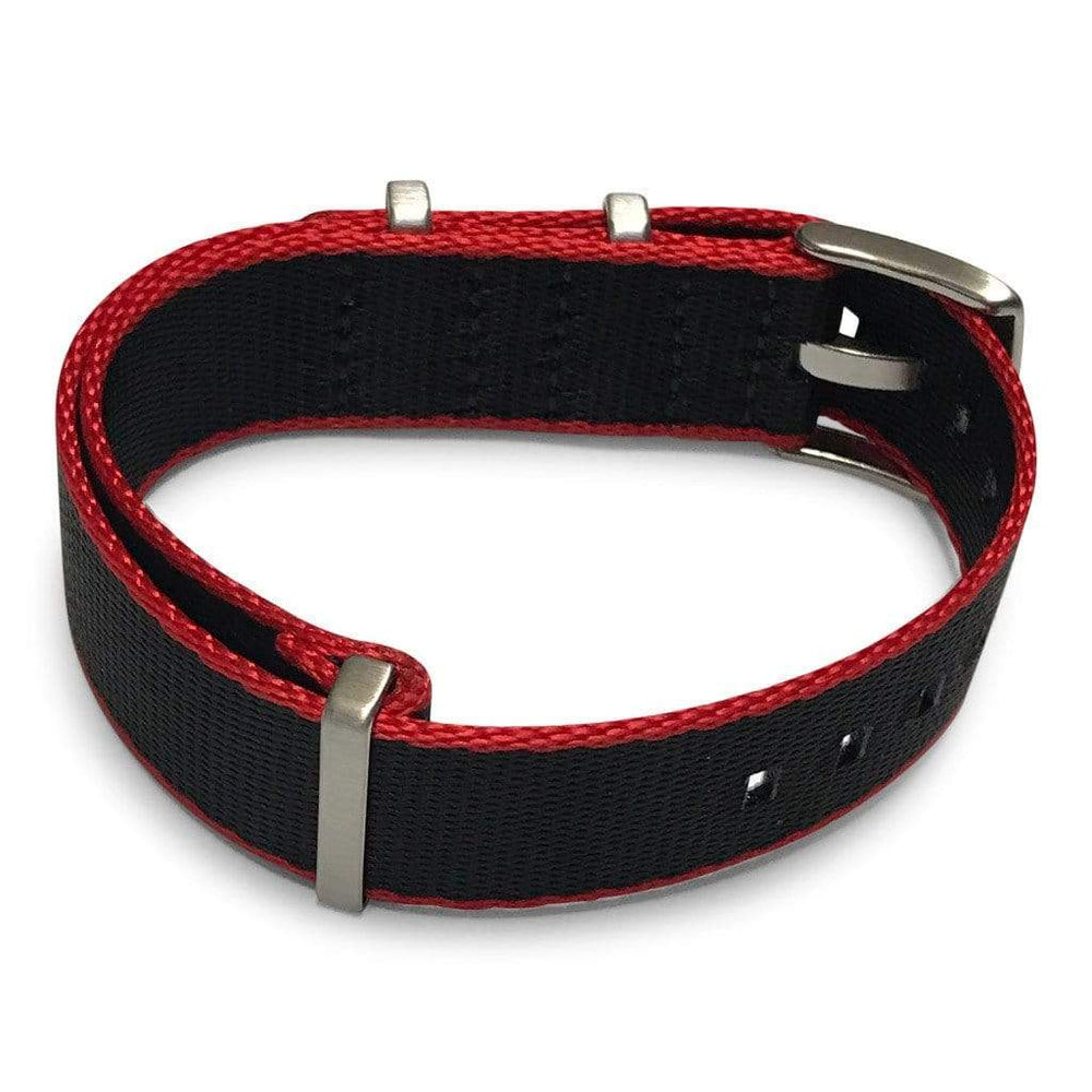 BluShark AlphaShark AlphaShark - Black & Red Watch Strap