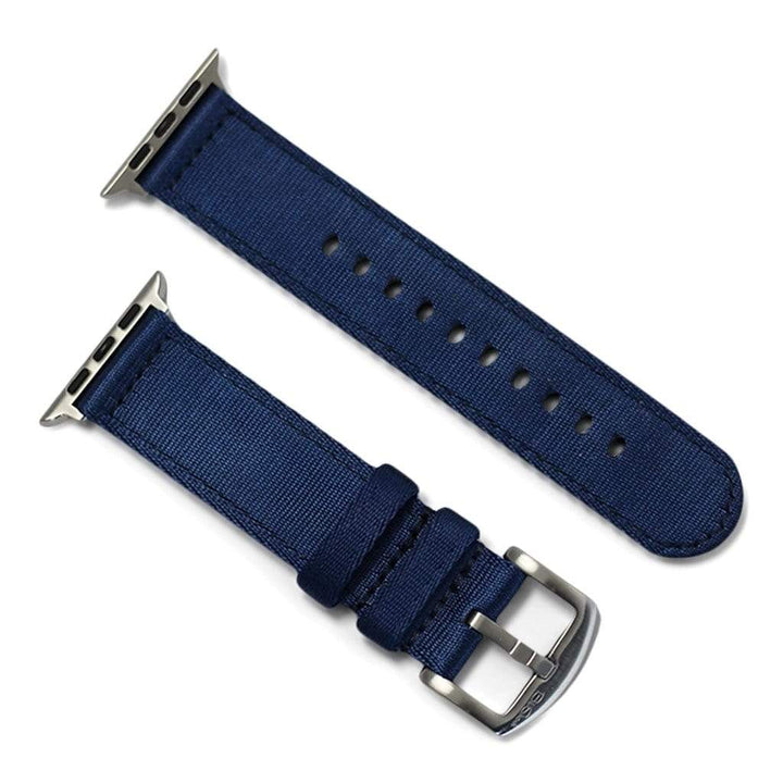 BluShark Apple Small Apple Watch (38/40mm) / Silver / Navy Blue Apple Watch Band - AlphaPremier - Navy Blue